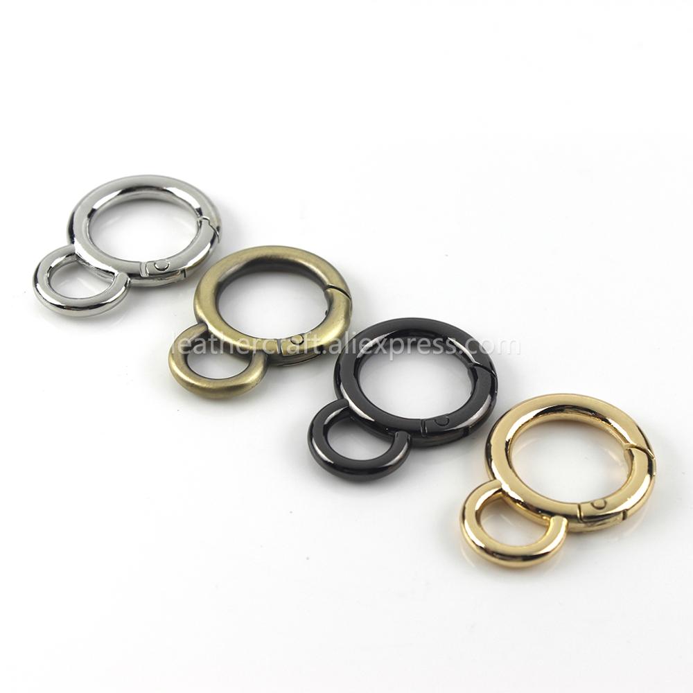 Circle Round Bag - Metal Double Circle Snap Hook Spring