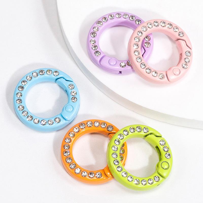 Circle Round Bag - 30pcs Diamond Metal O Ring 20mm