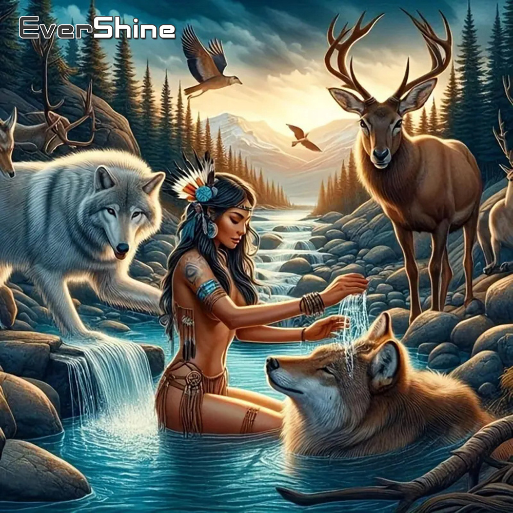 Women Bags Pictures - Evershine New Arrival Wolf Diamond Painting