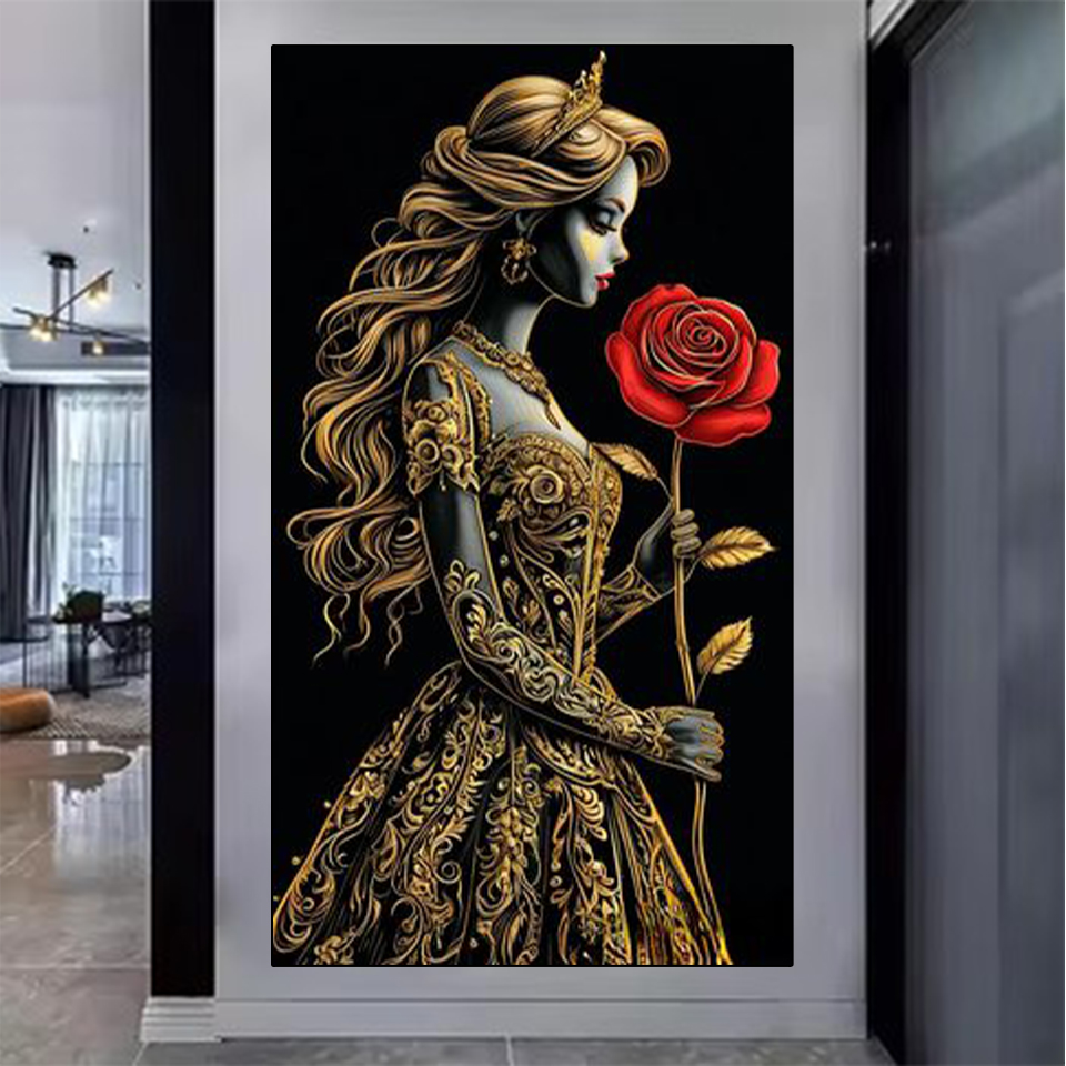Circle Round Bag - 5D DIY Diamond Painting Gold Beauty