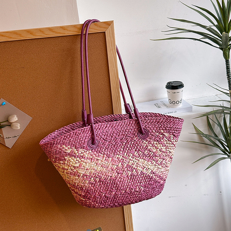 Basket Bag Wicker - Casual Rattan Large Capacity Tote Designer