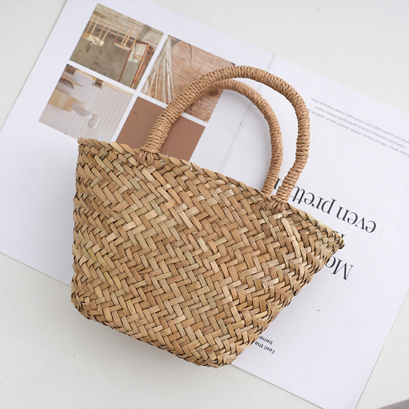 Basket Bag Wicker - Handmade Wicker Rattan Bag Bohemian Mini