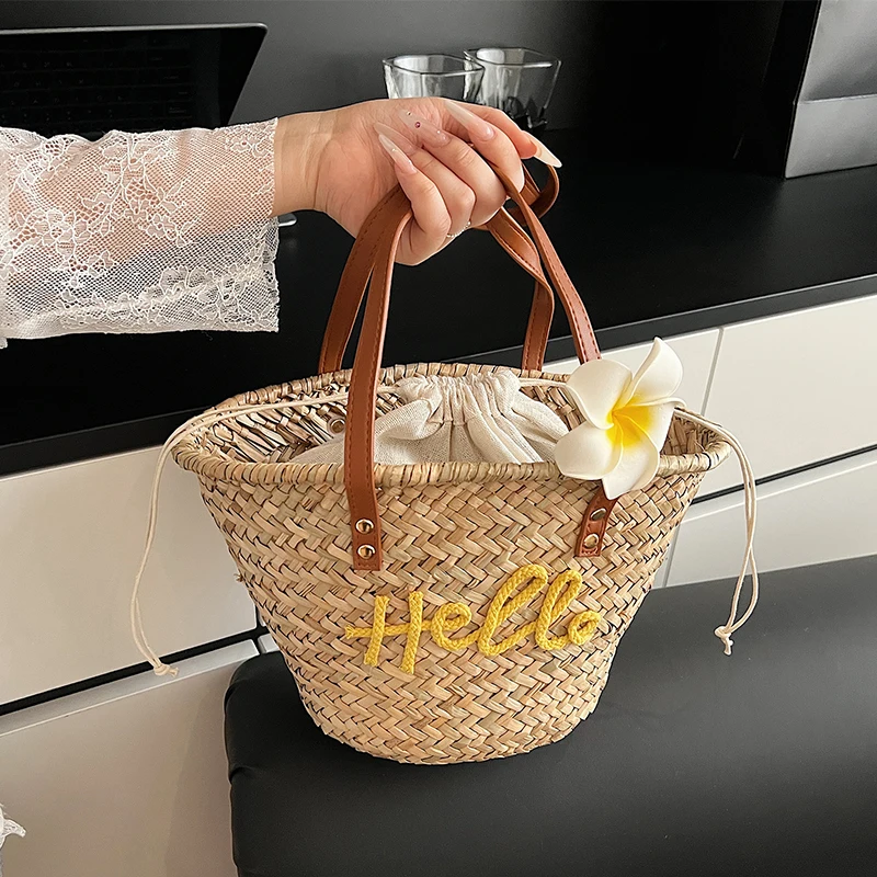 Basket Bag Wicker - Casual Wicker Woven Basket Bags Rattan