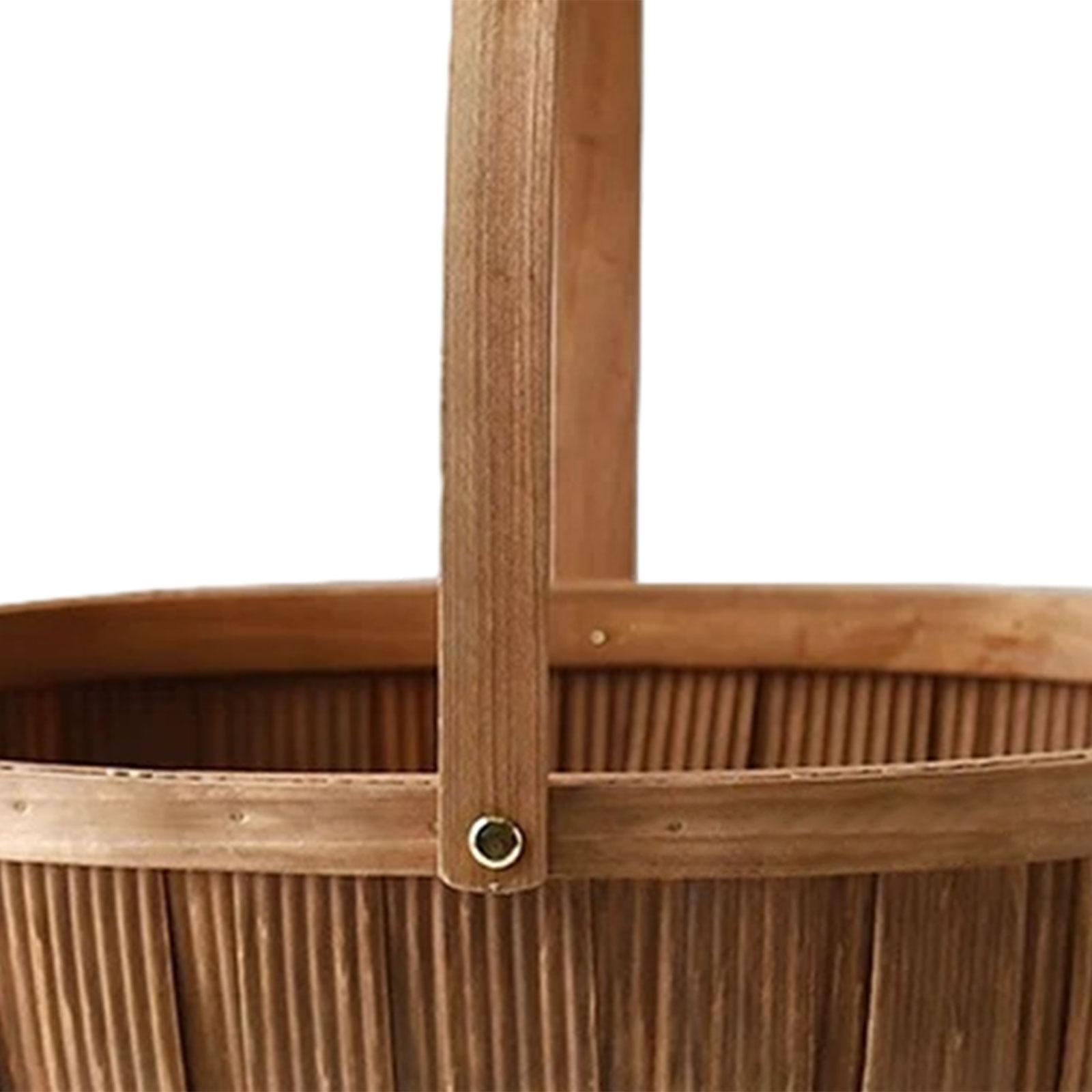 Wood Chip Picnic Basket with H - Basket Bag Wicker review and price