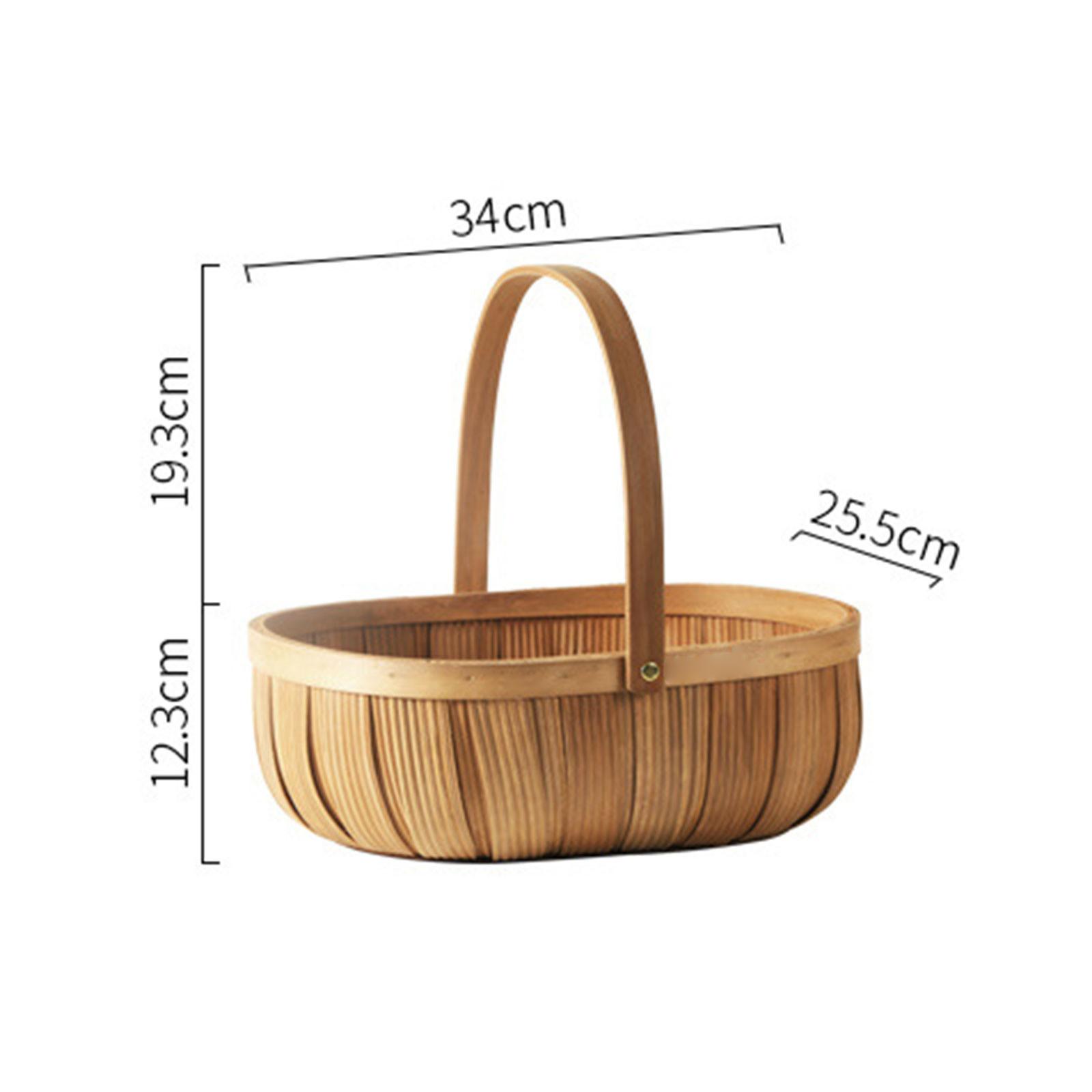 Wood Chip Picnic Basket with H - Basket Bag Wicker review and price