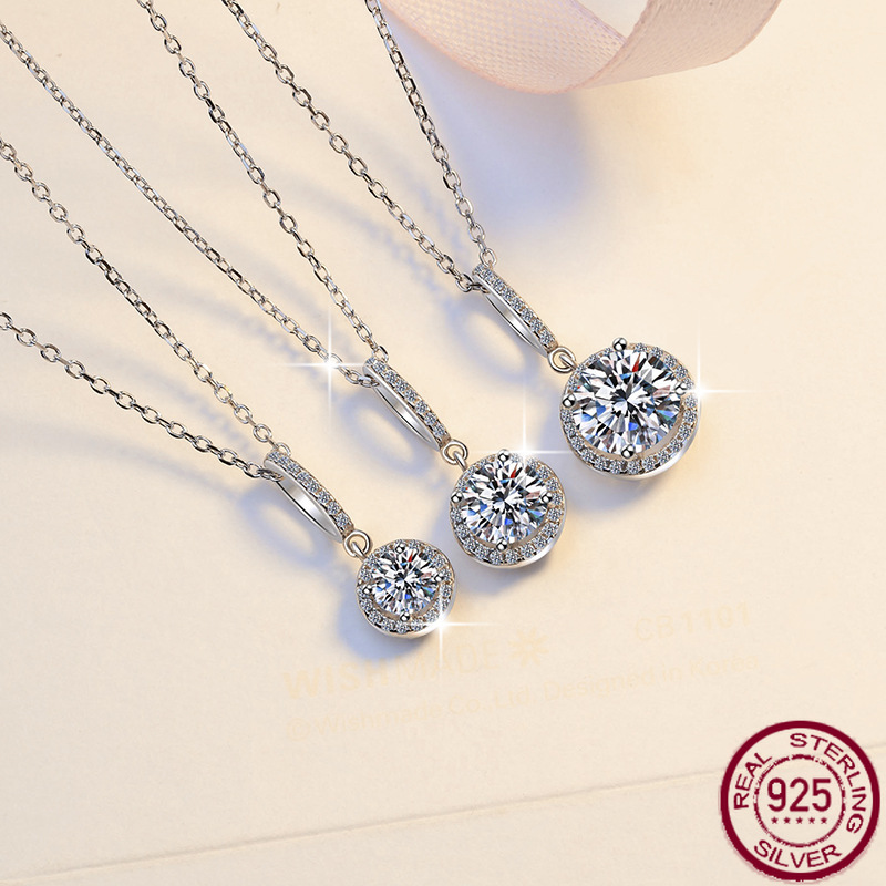 New S925 pure silver necklace  - Circle Round Bag review and price