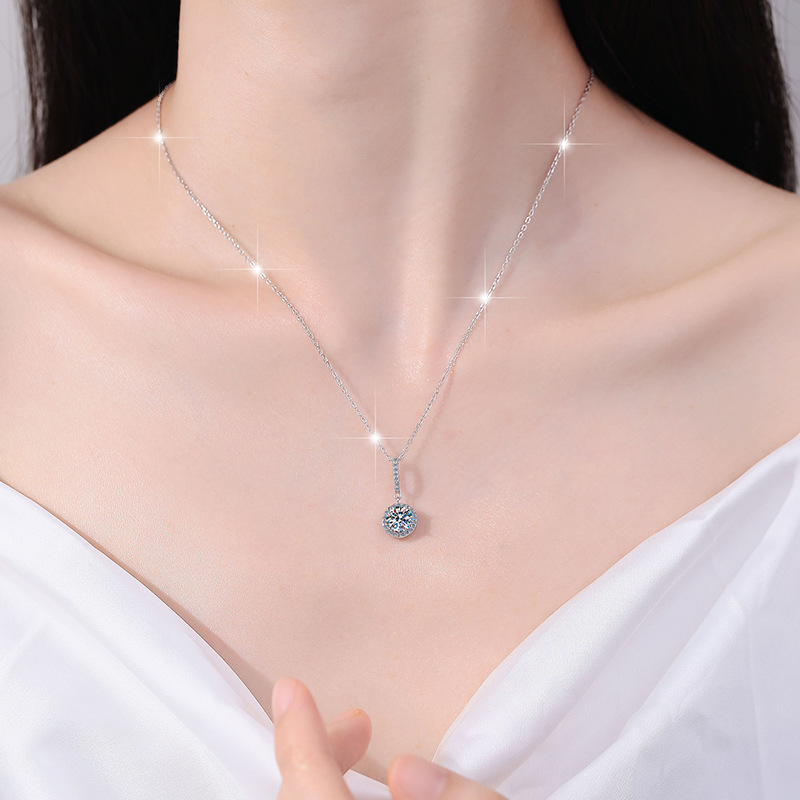 New S925 pure silver necklace  - Circle Round Bag review and price