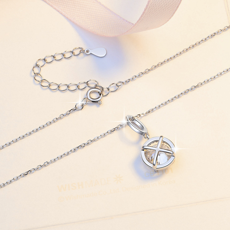 New S925 pure silver necklace  - Circle Round Bag review and price