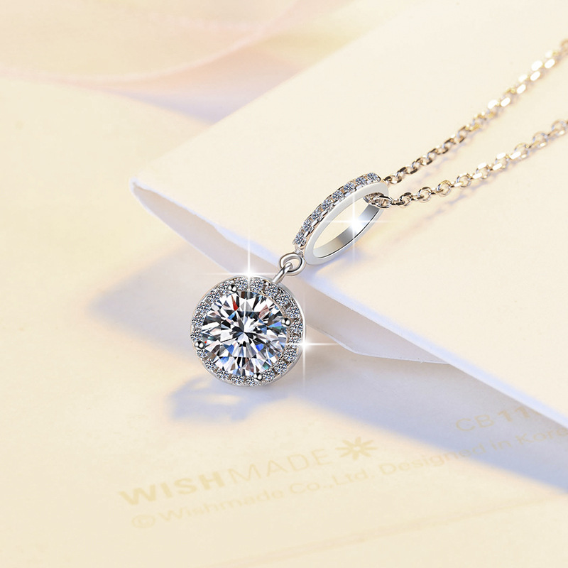 New S925 pure silver necklace  - Circle Round Bag review and price