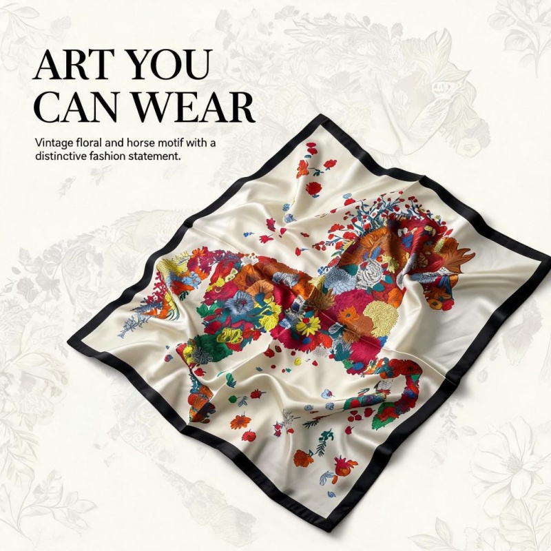 Women 65X65CM 100% Silk Square - Women Bags Office review and price