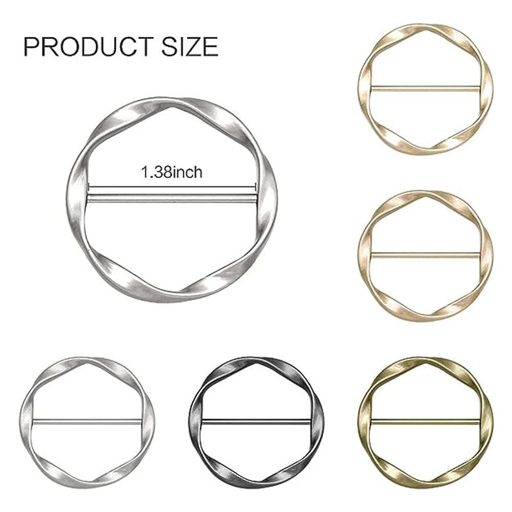 2PCS Scarf Clips and Ring T Sh - Circle Round Bag review and price