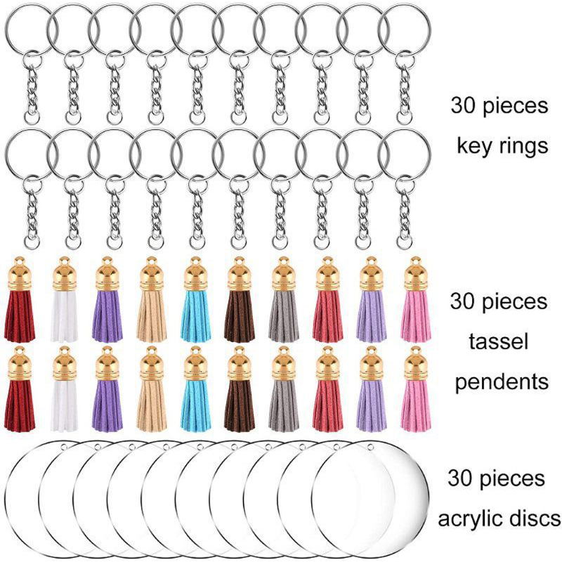 30Sets DIY Acrylic Clear Disc  - Circle Round Bag review and price