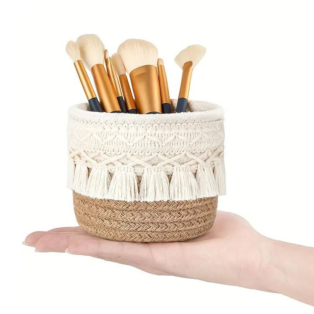 Tassels Desktop Storage Basket - Basket Bag Wicker review and price