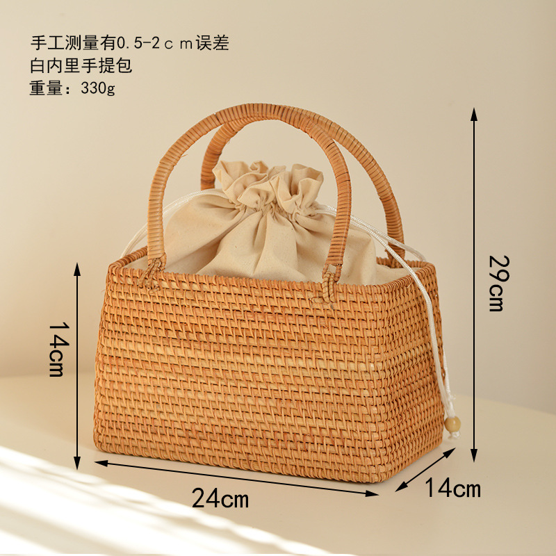 Casual Hollow Rattan Basket Ba - Basket Bag Wicker review and price