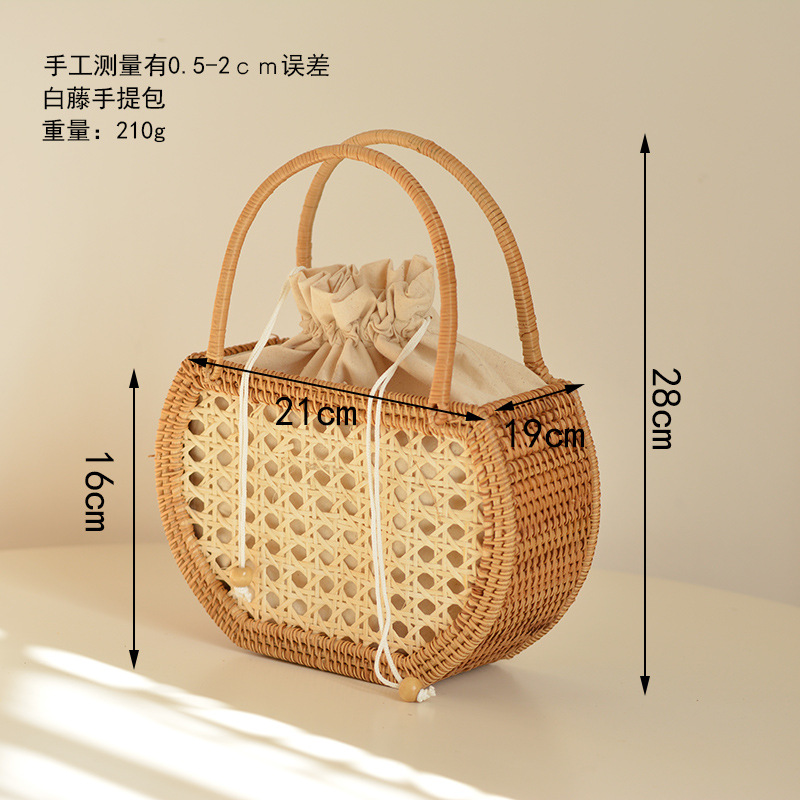Casual Hollow Rattan Basket Ba - Basket Bag Wicker review and price