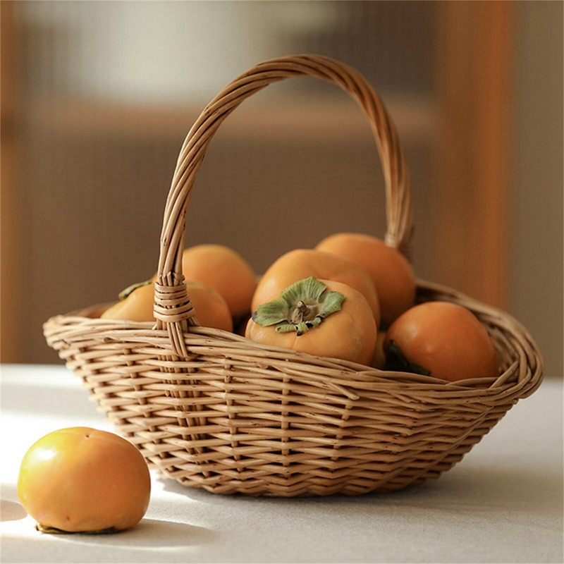 Wicker Storage Basket With Han - Basket Bag Wicker review and price