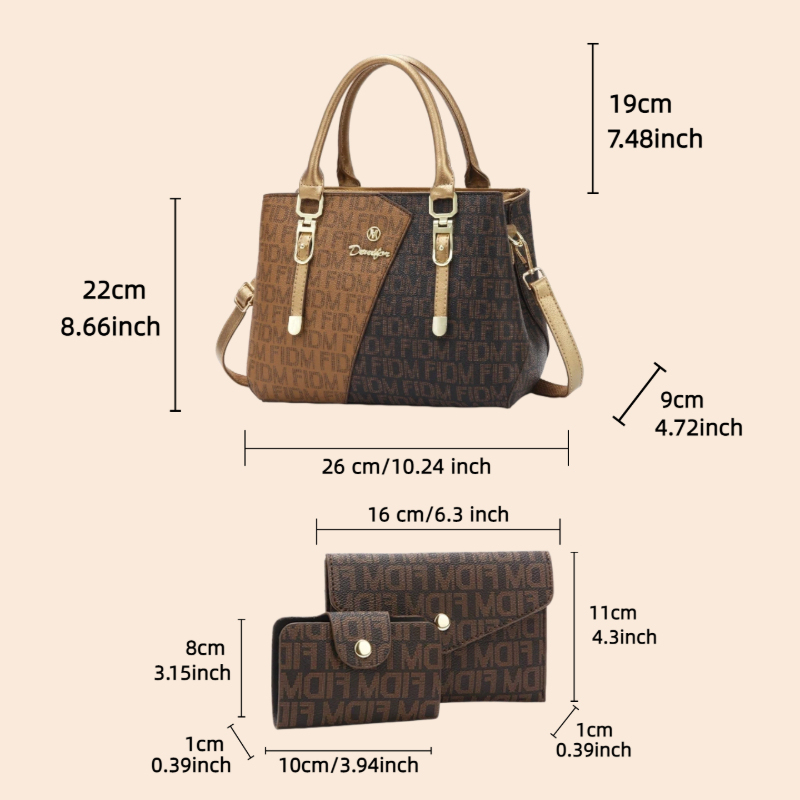 3-piece women's bag set, luxur - Women Bags Leather review and price