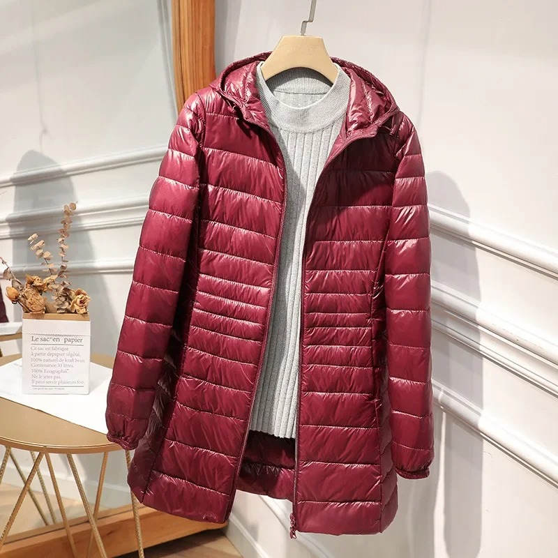 Female Long Down Jacket Light  - Women Bags Office review and price