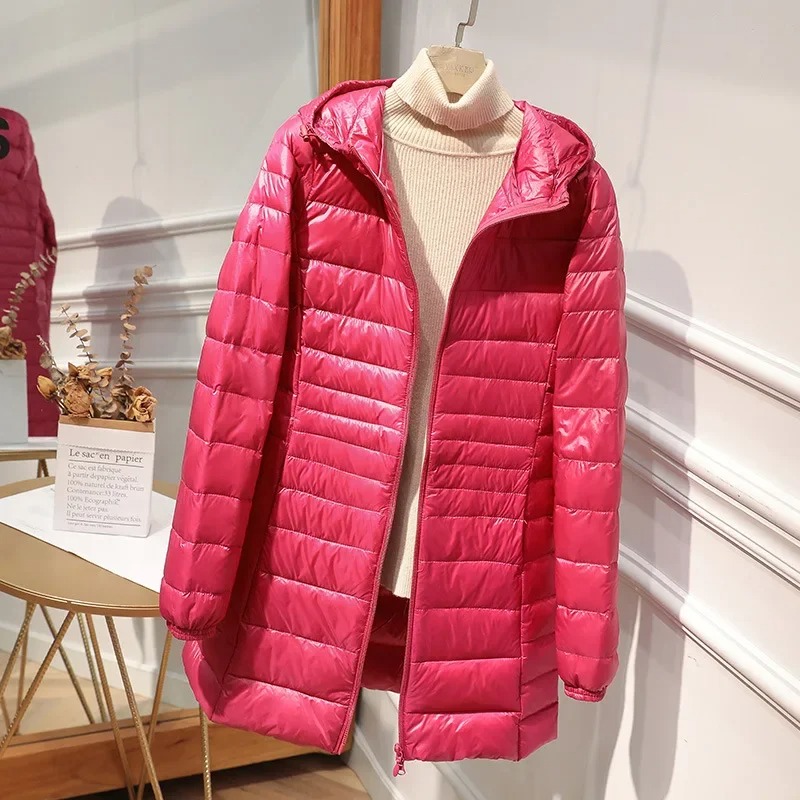 Female Long Down Jacket Light  - Women Bags Office review and price