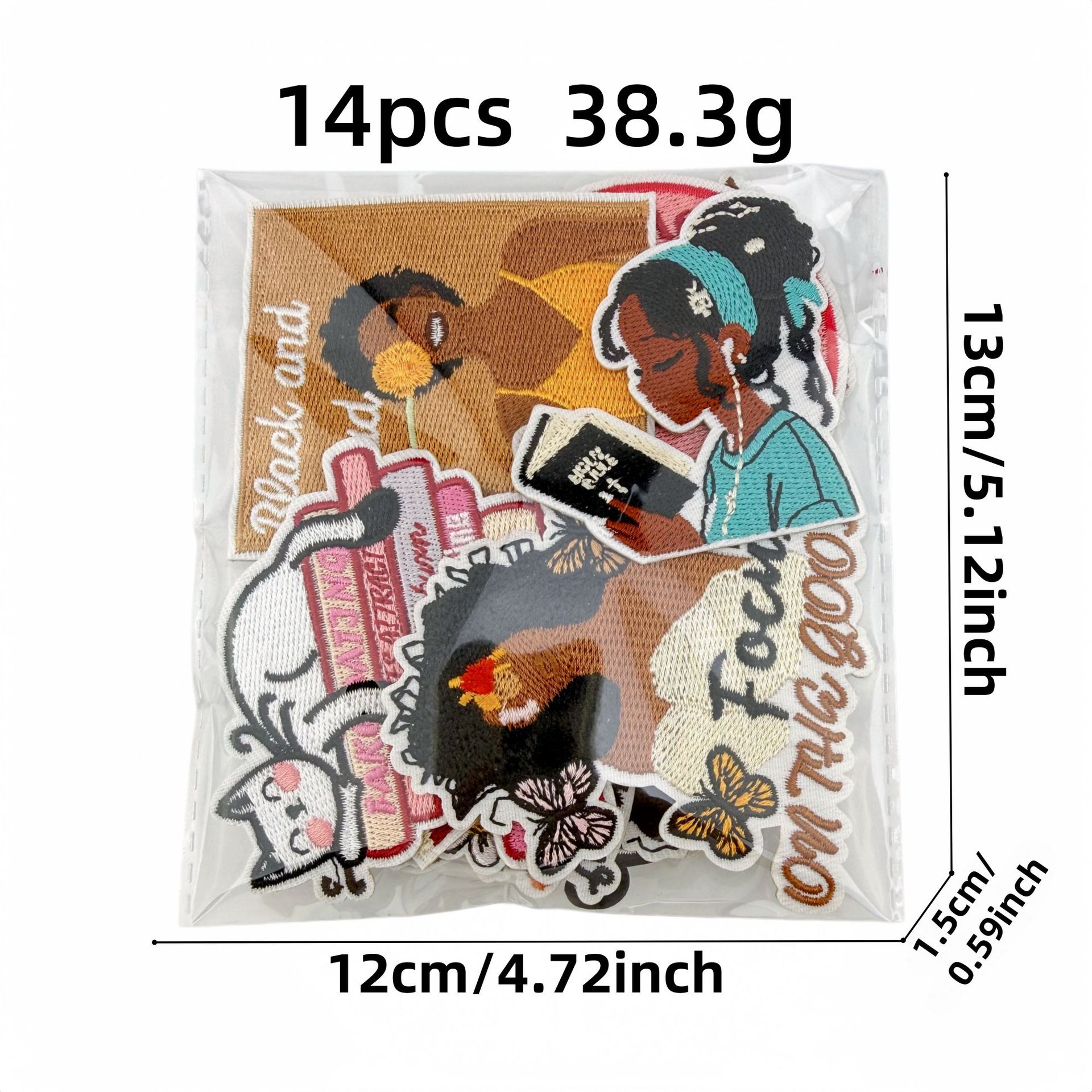 Black Girl Iron On Patches Emb - Women Bags Pictures review and price
