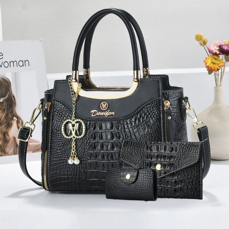 Women's Crocodile Texture Hand - Women Bags Leather review and price