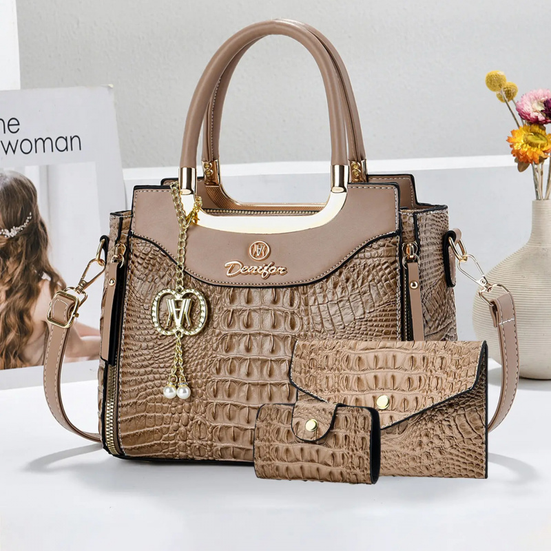 Women's Crocodile Texture Hand - Women Bags Leather review and price