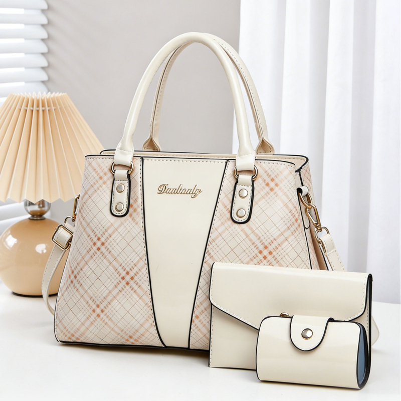 3-piece Women's Bag Set with P - Women Bags Leather review and price