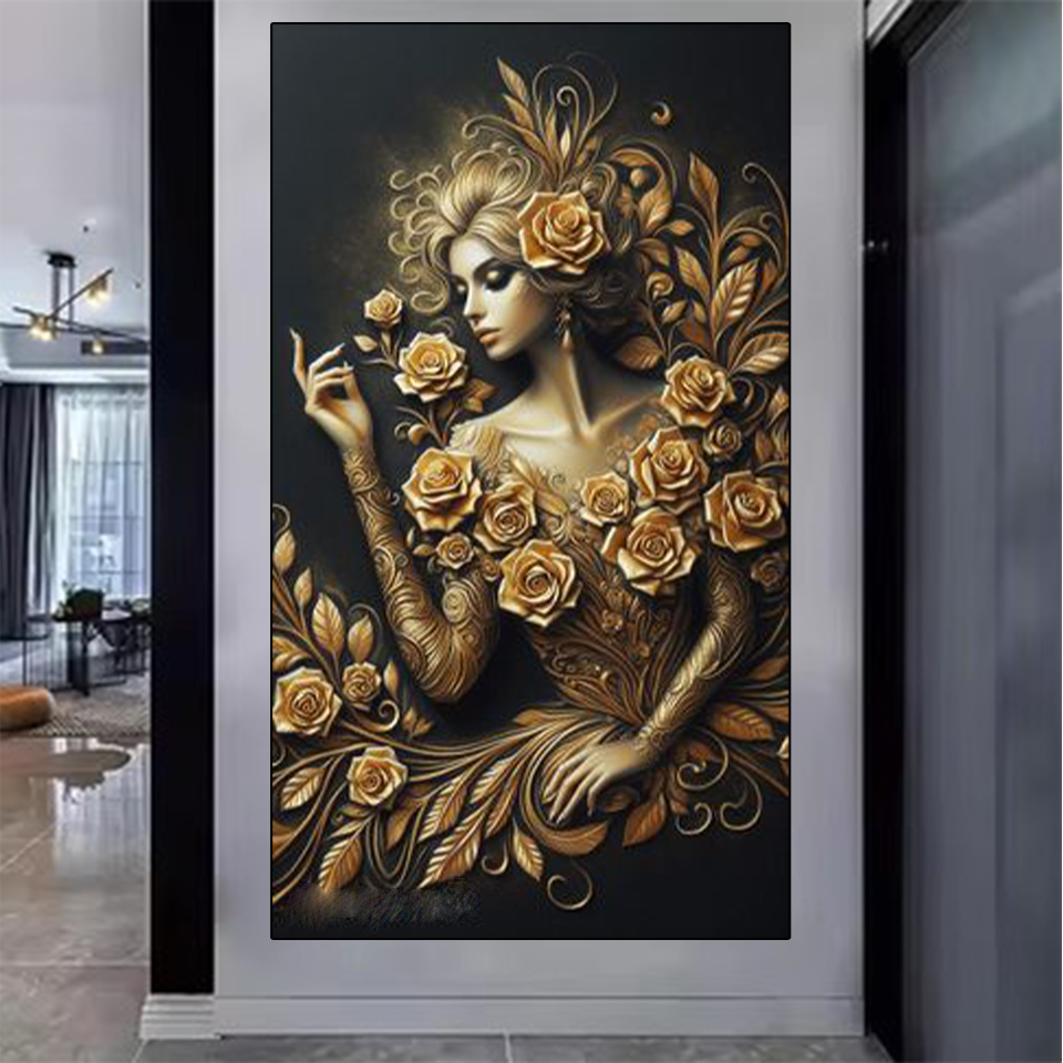 5D DIY Diamond Painting Gold B - Circle Round Bag review and price