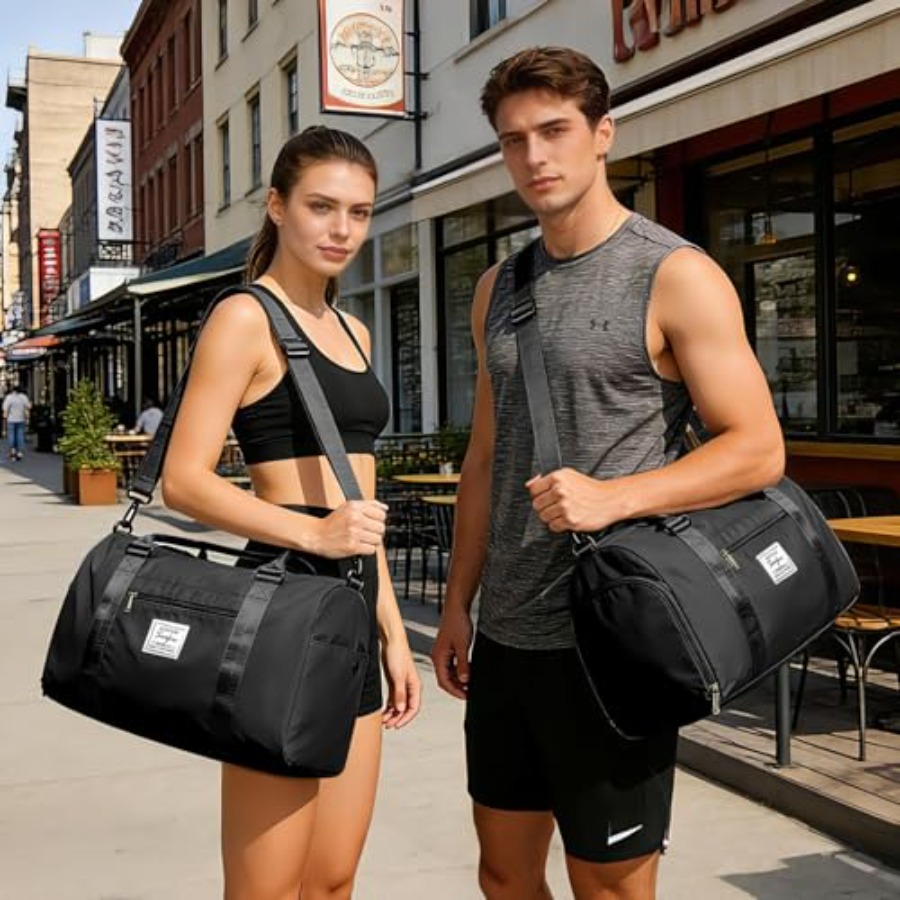 Small Black Sports Gym Duffel  - Women Bags Leather review and price