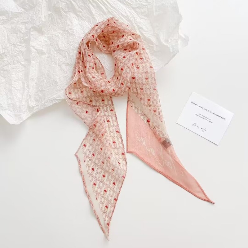 Vintage Printed Chiffon Scarf  - Women Bags Office review and price