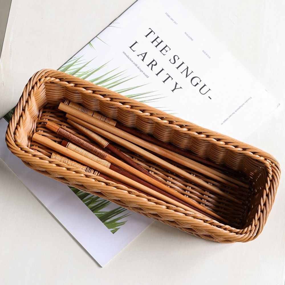 Imitation Rattan Storage Baske - Basket Bag Wicker review and price