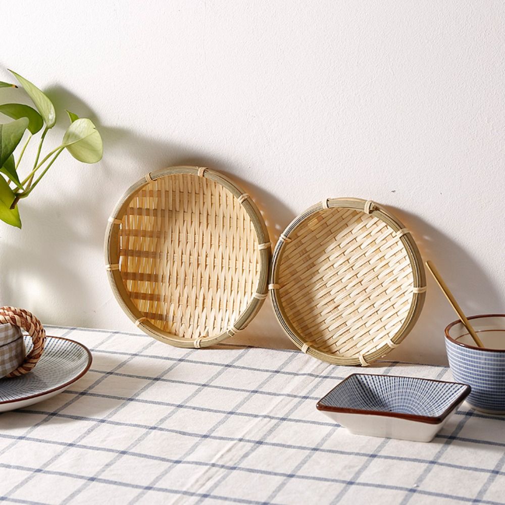 Handmade Woven Bamboo Tray Bam - Basket Bag Wicker review and price