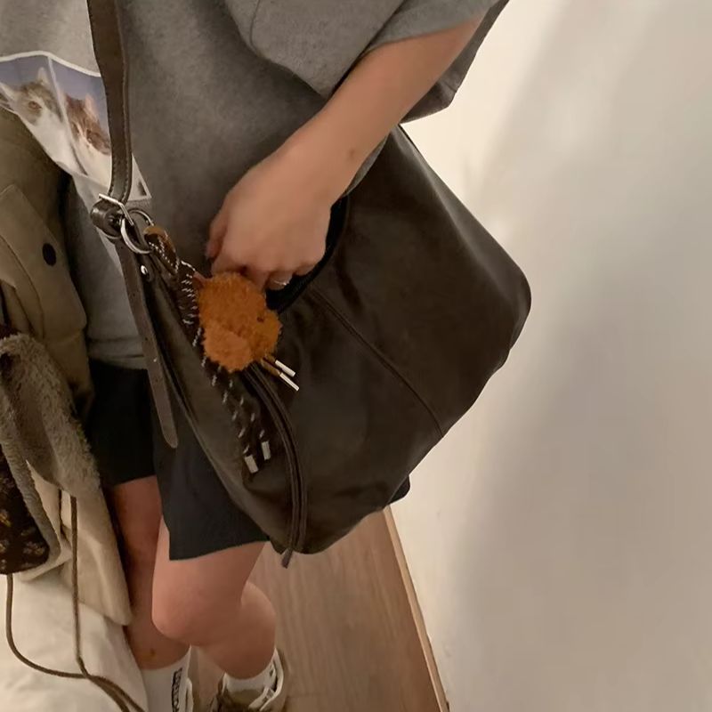 Vintage Large-Capacity Underar - Women Bags Leather review and price