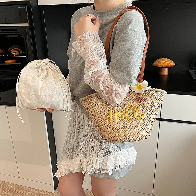 Casual Wicker Woven Basket Bag - Basket Bag Wicker review and price