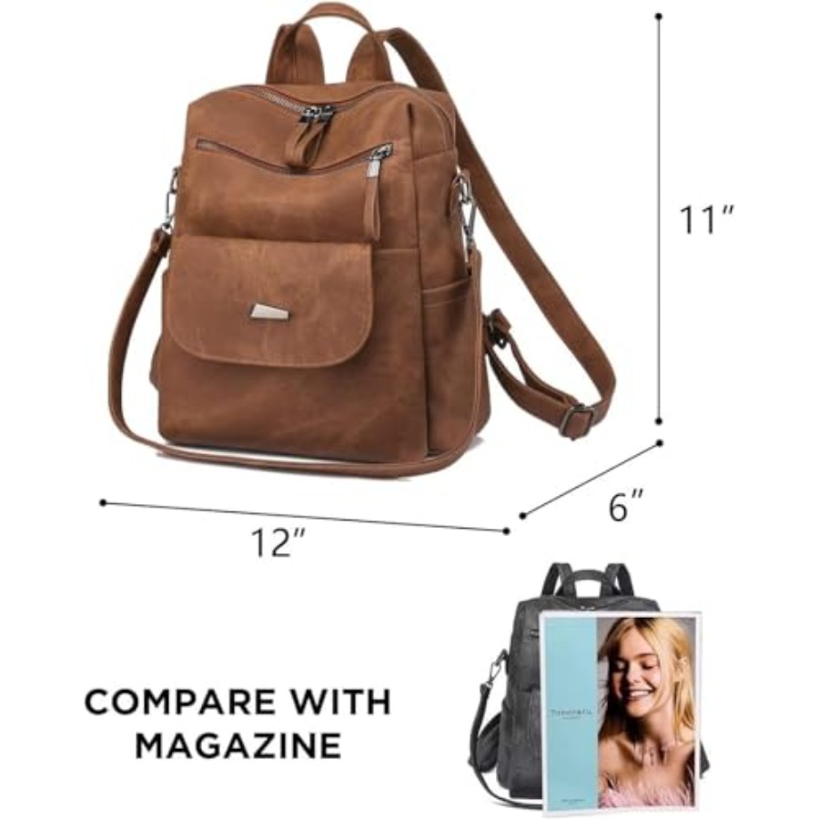 PU Leather Backpack Purse for  - Women Bags Leather review and price